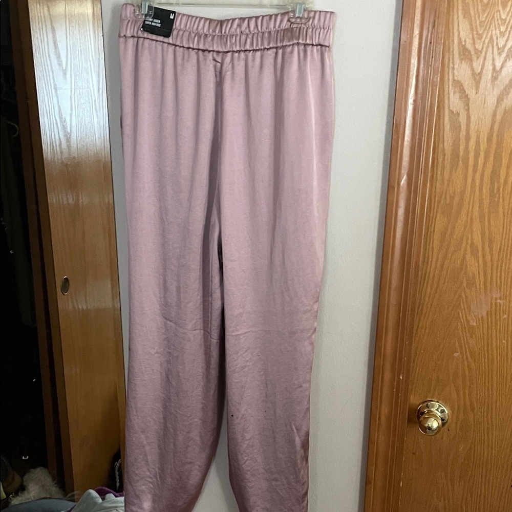 Express Mauve Satin Trousers